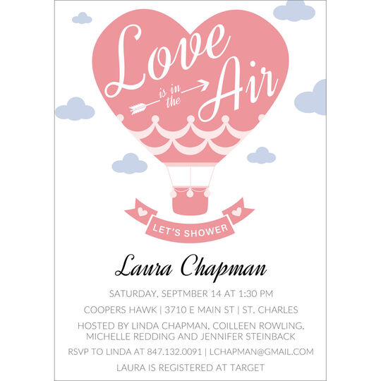 Love Is In The Air Shower Invitations